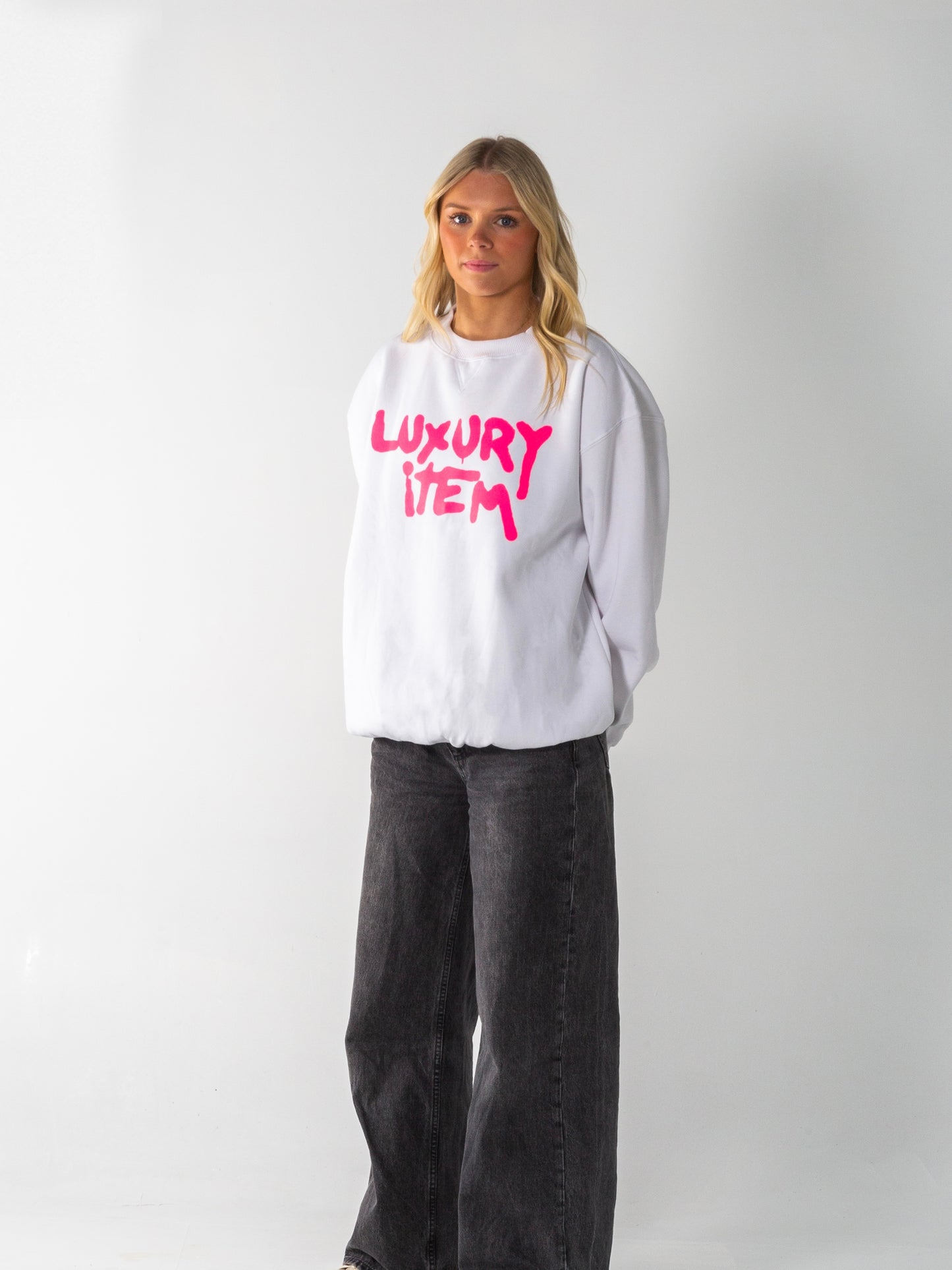 Luxury Item Graphic Crewneck (White)