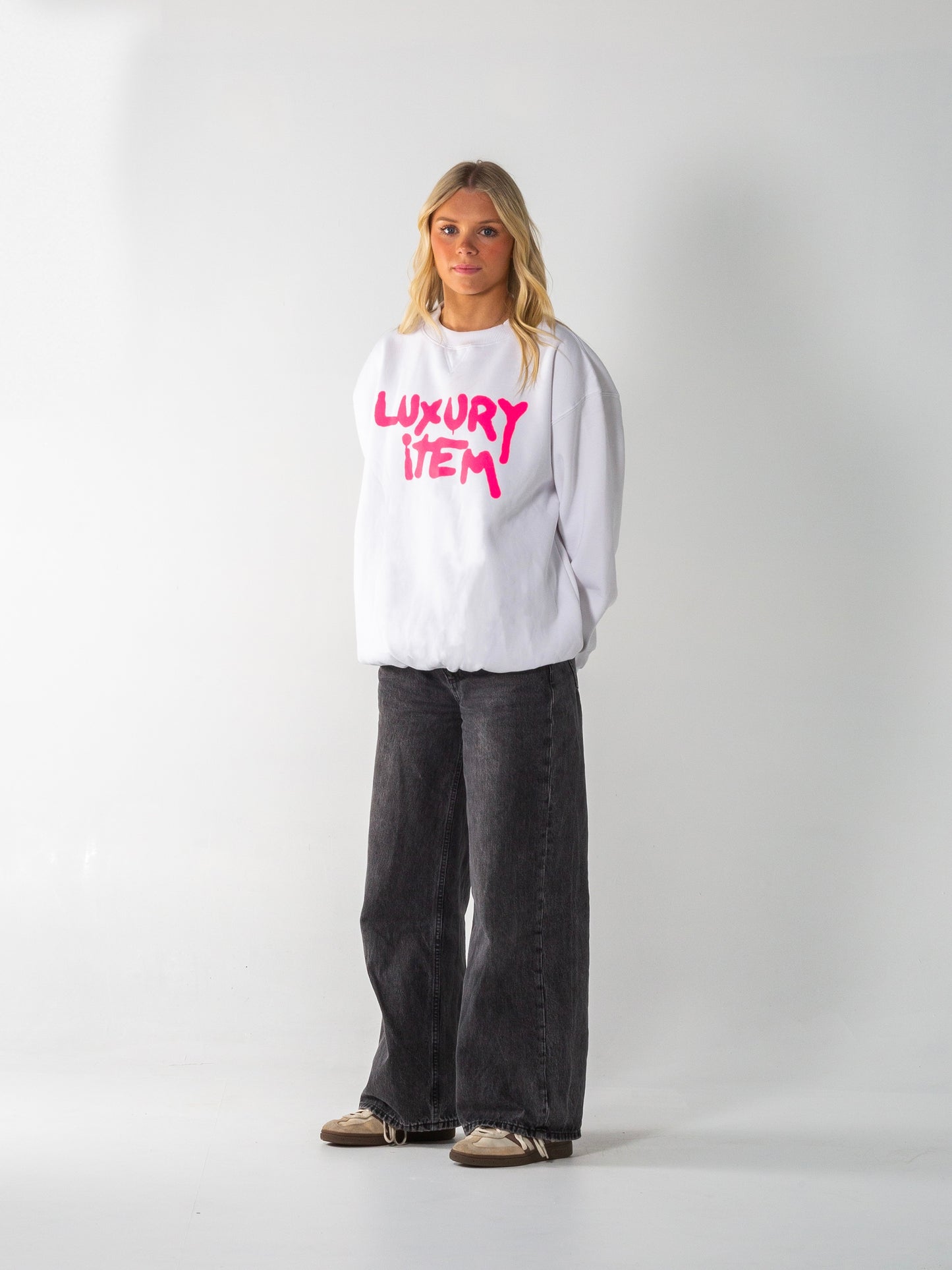 Luxury Item Graphic Crewneck (White)